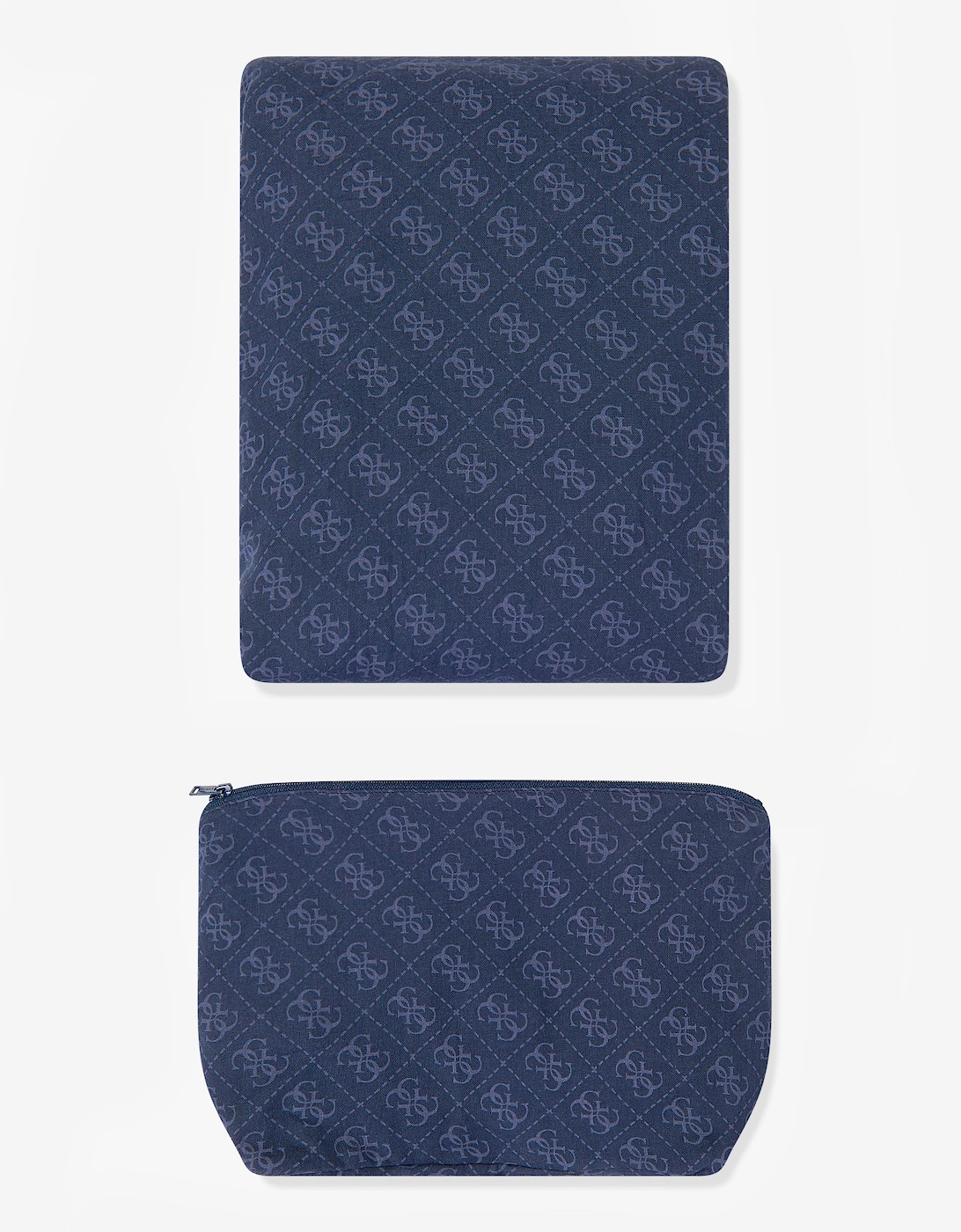Guess Baby Logo Blanket with Pouch in Navy