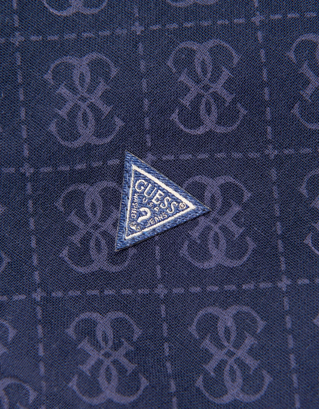 Guess Baby Logo Blanket with Pouch in Navy