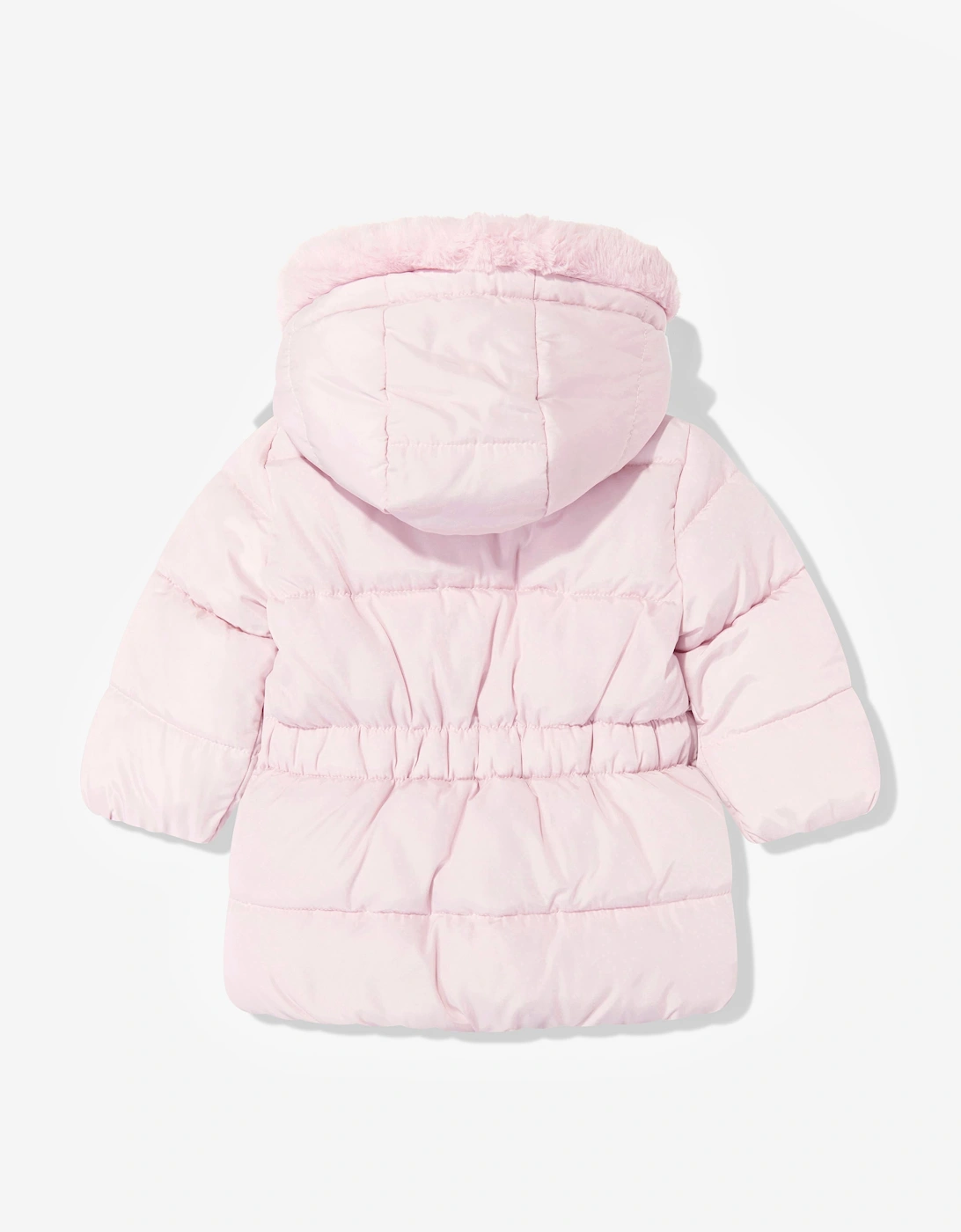 Guess Baby Girls Hooded Puffer Jacket in Pink