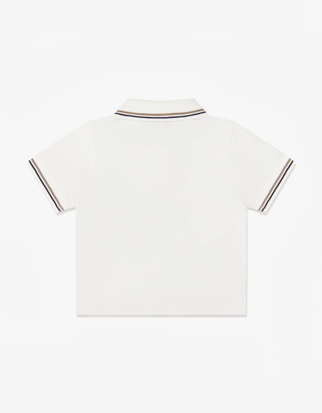 Emporio Armani Baby Boys Logo Polo Shirt in Ivory