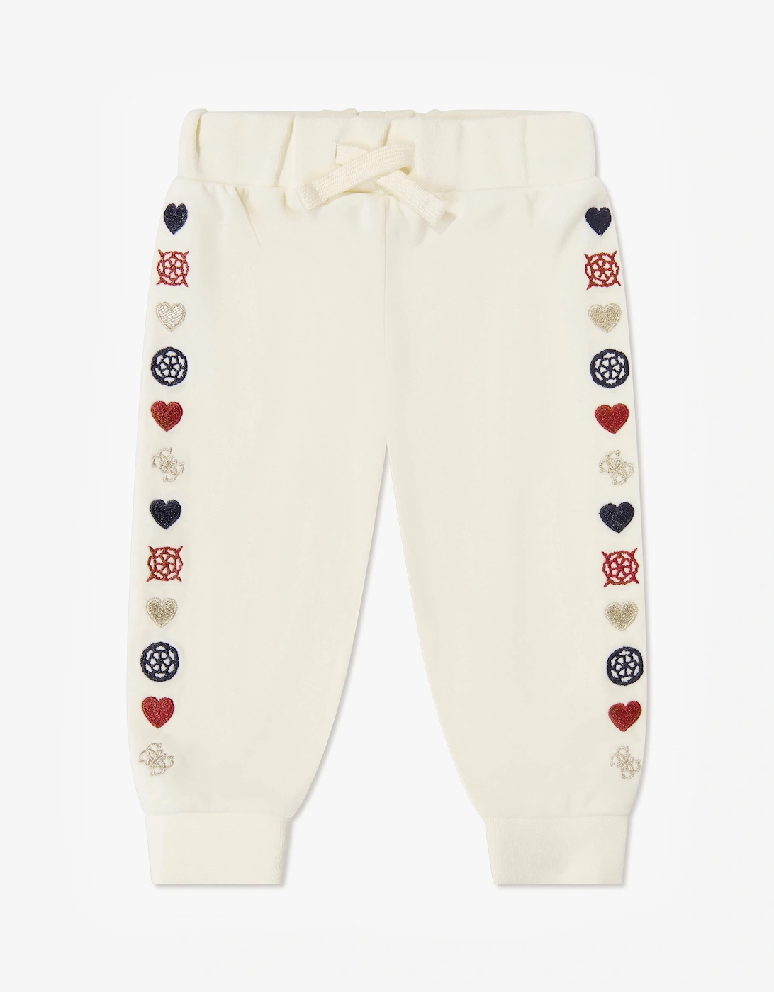 Guess Baby Girls Heart Logo Tracksuit in Ivory