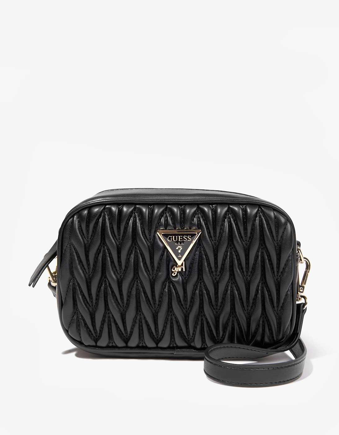 Guess Girl's Guess Girls Quilted Crossbody Bag in Black (18cm)