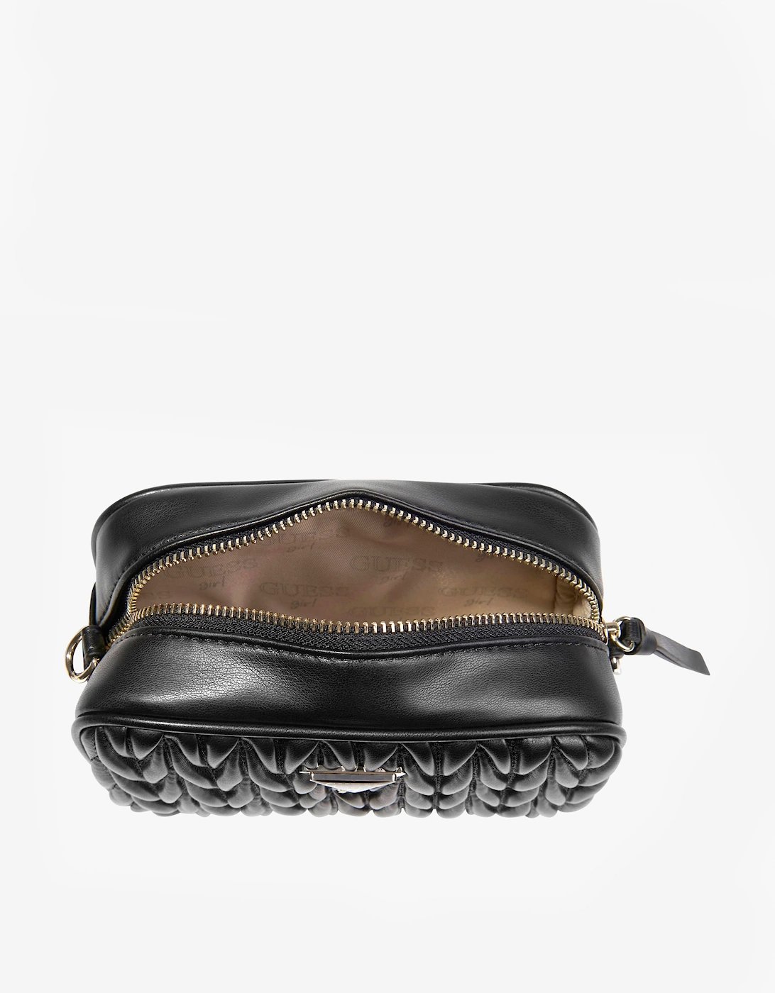 Guess Girls Quilted Crossbody Bag in Black (18cm)