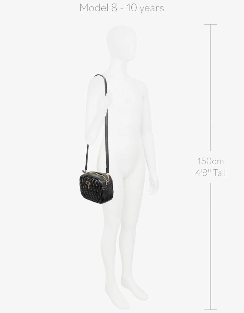 Guess Girls Quilted Crossbody Bag in Black (18cm)