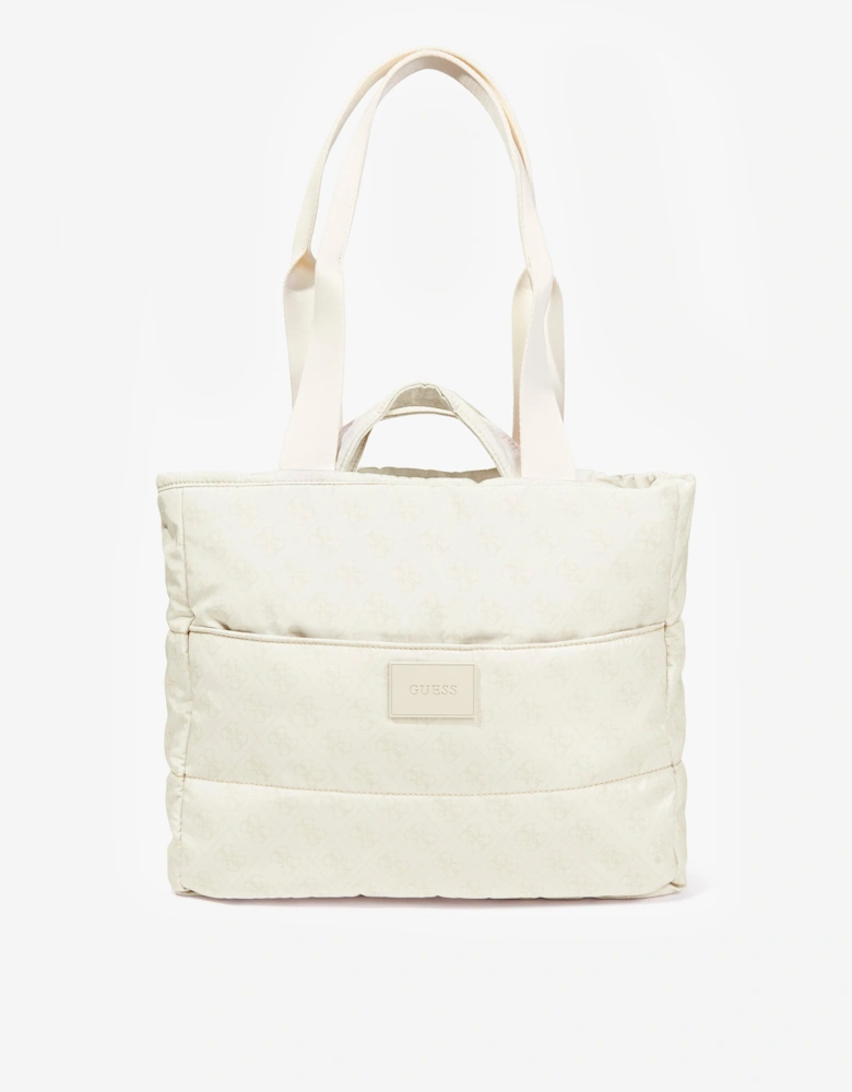 Guess Baby Logo Changing Bag in Ivory (35cm)