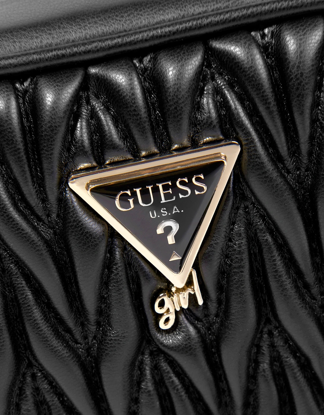Guess Girls Quilted Crossbody Bag in Black (18cm)