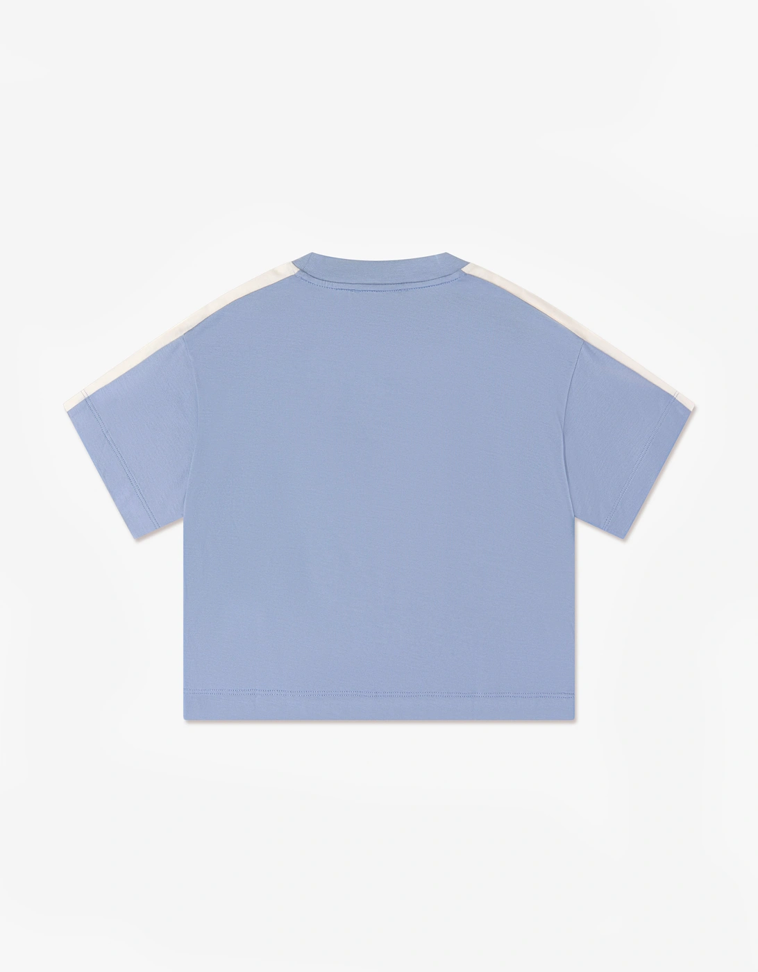 Emporio Armani Boys Colourblock Logo T-Shirt in Blue