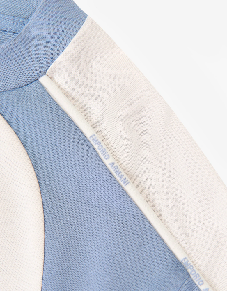 Emporio Armani Boys Colourblock Logo T-Shirt in Blue