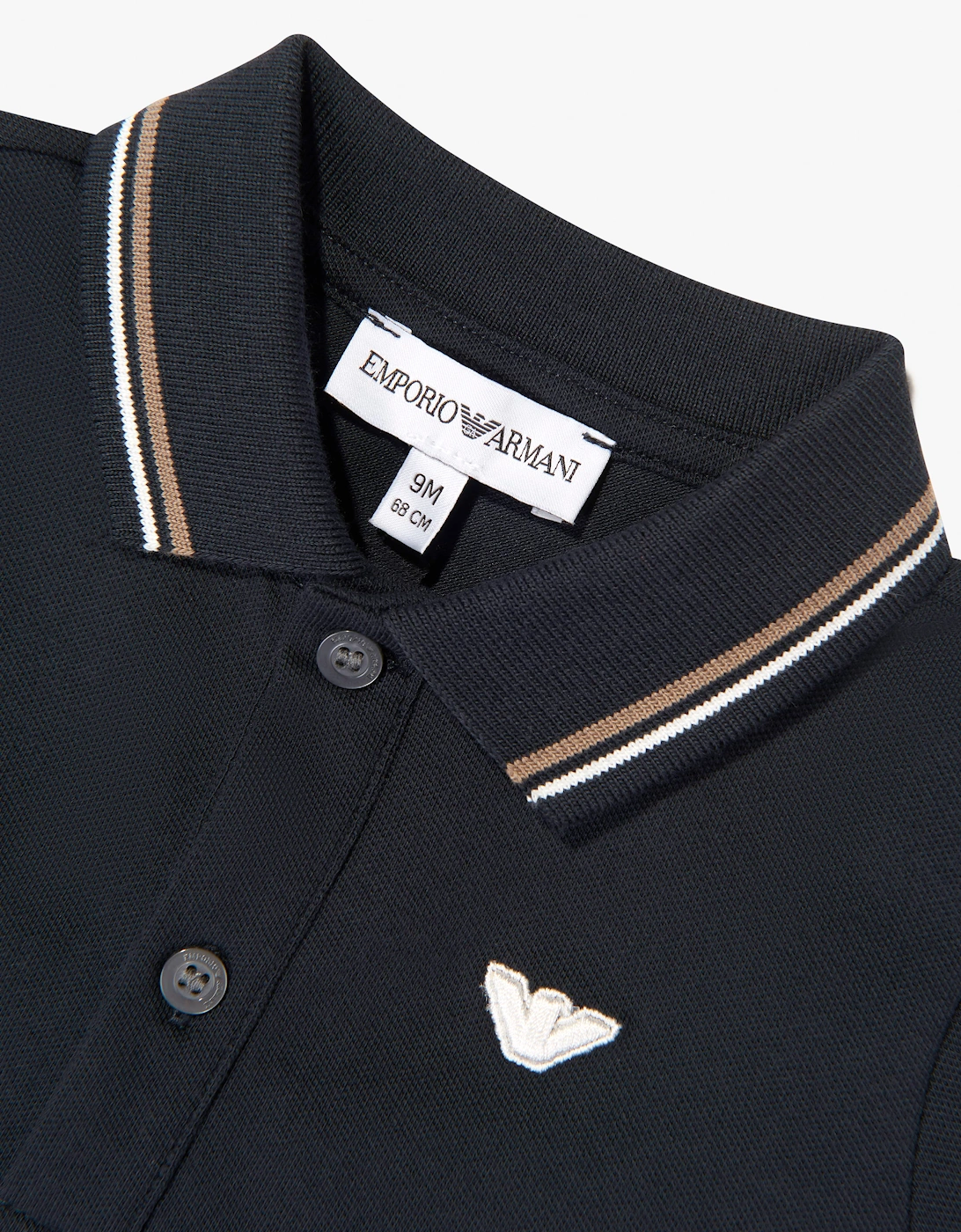 Emporio Armani Baby Boys Logo Polo Shirt in Navy