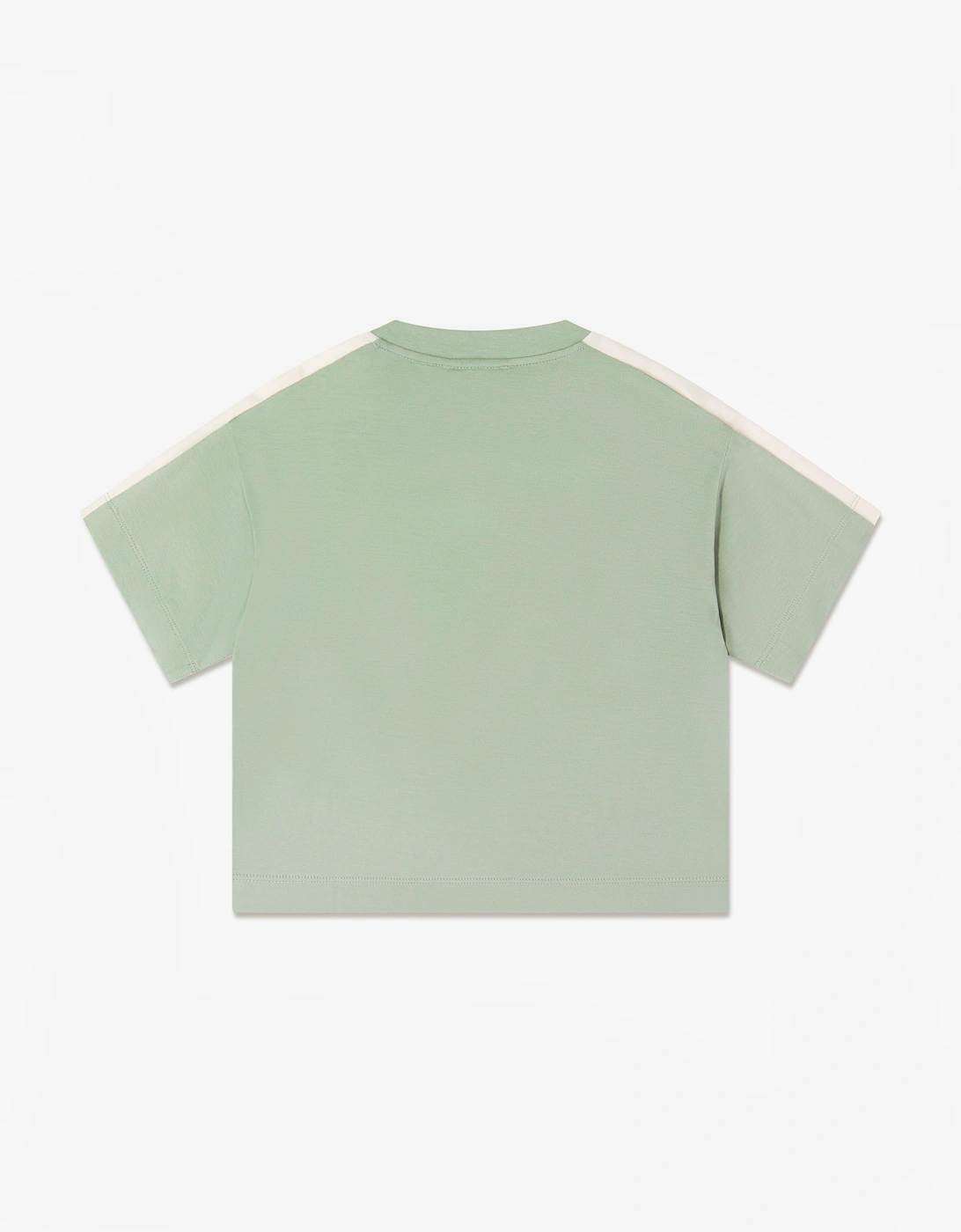Emporio Armani Boys Colourblock Logo T-Shirt in Green