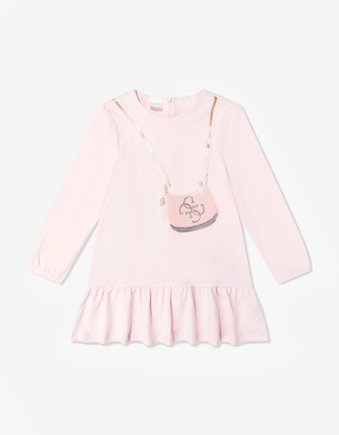 Guess Guess Girls Bag Print Dress in Pink