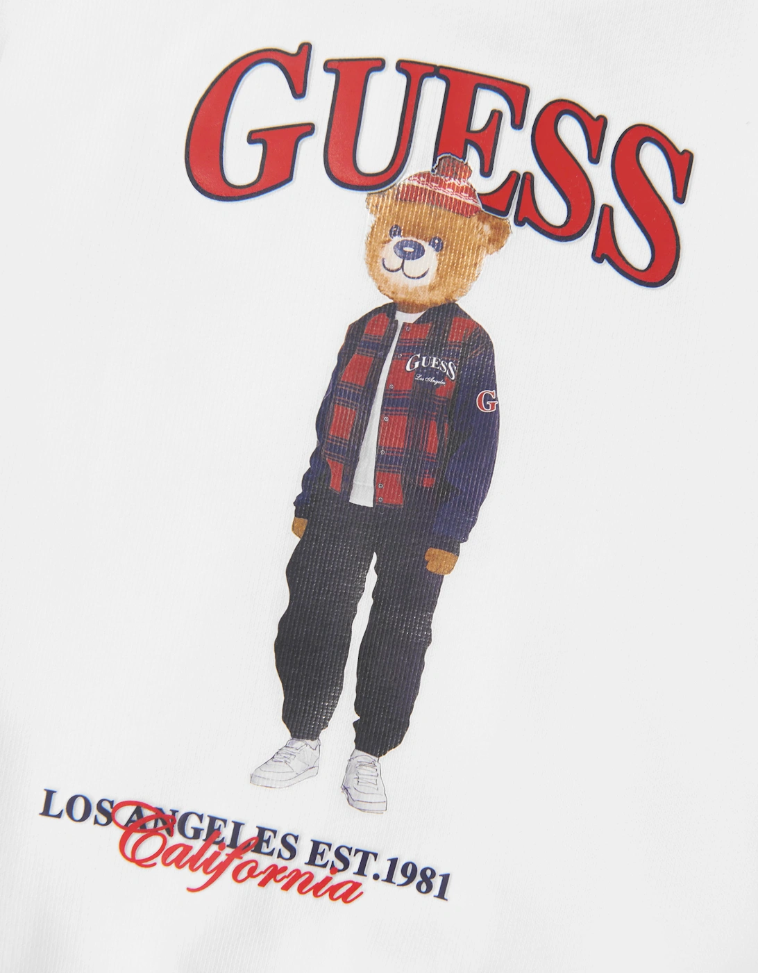 Guess Baby Boys Sweater and Denim Pants Set in White