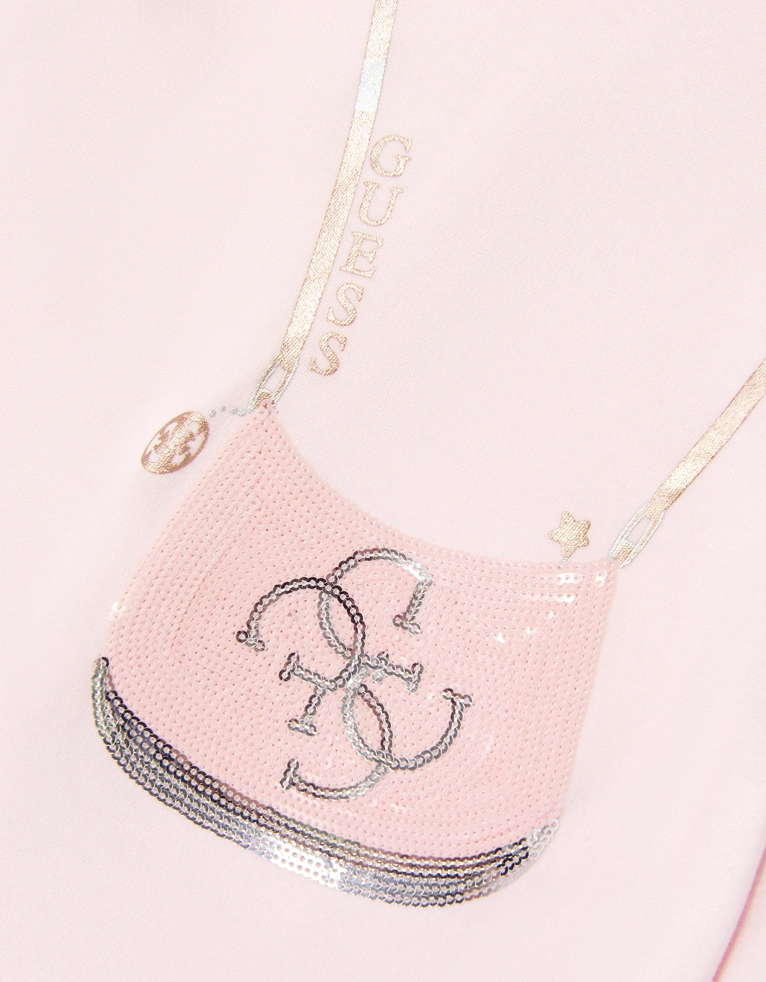 Guess Girls Bag Print Dress in Pink