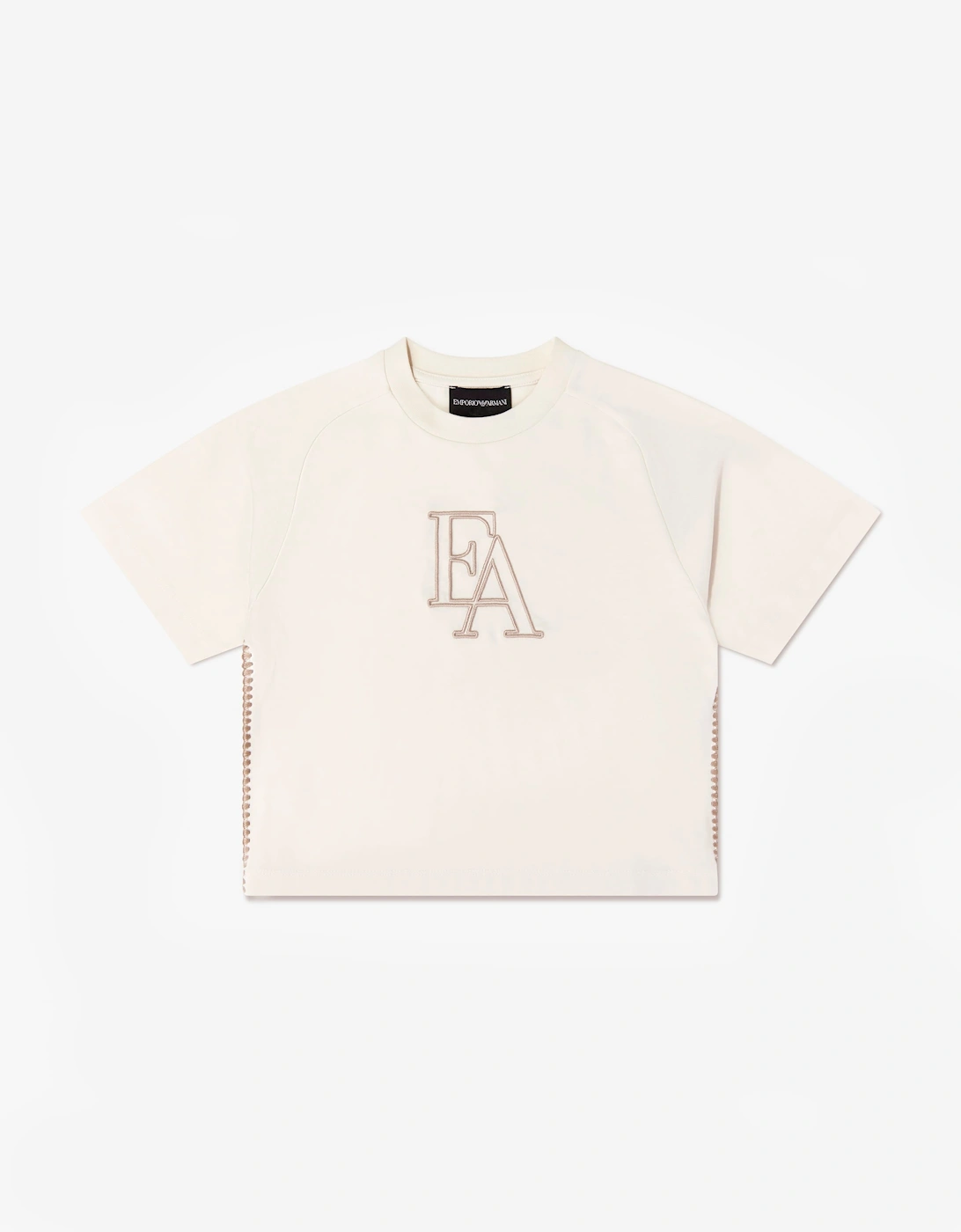 Emporio Armani Boys Logo T-Shirt in Ivory