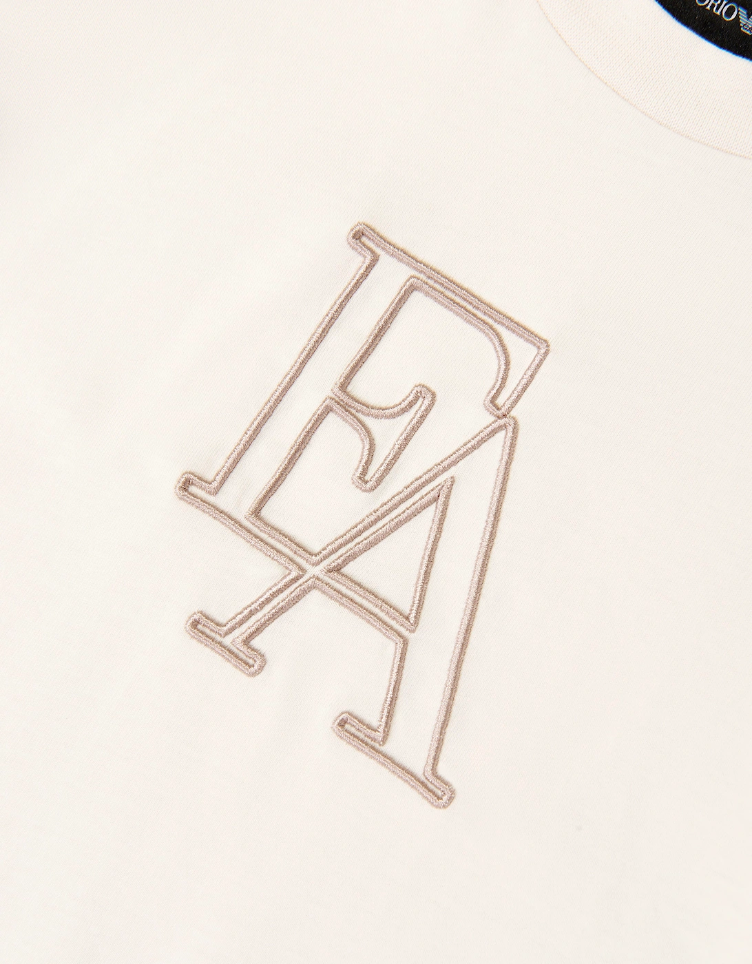 Emporio Armani Boys Logo T-Shirt in Ivory