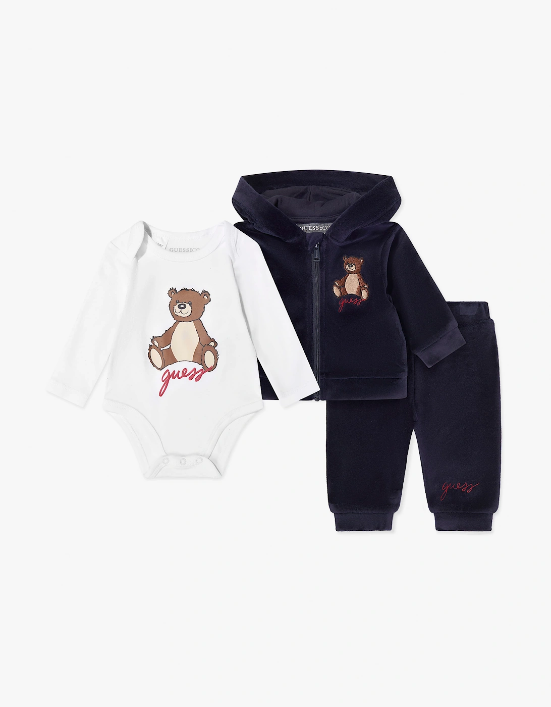 Guess Baby Boys Teddy Bear Tracksuit Set in Navy