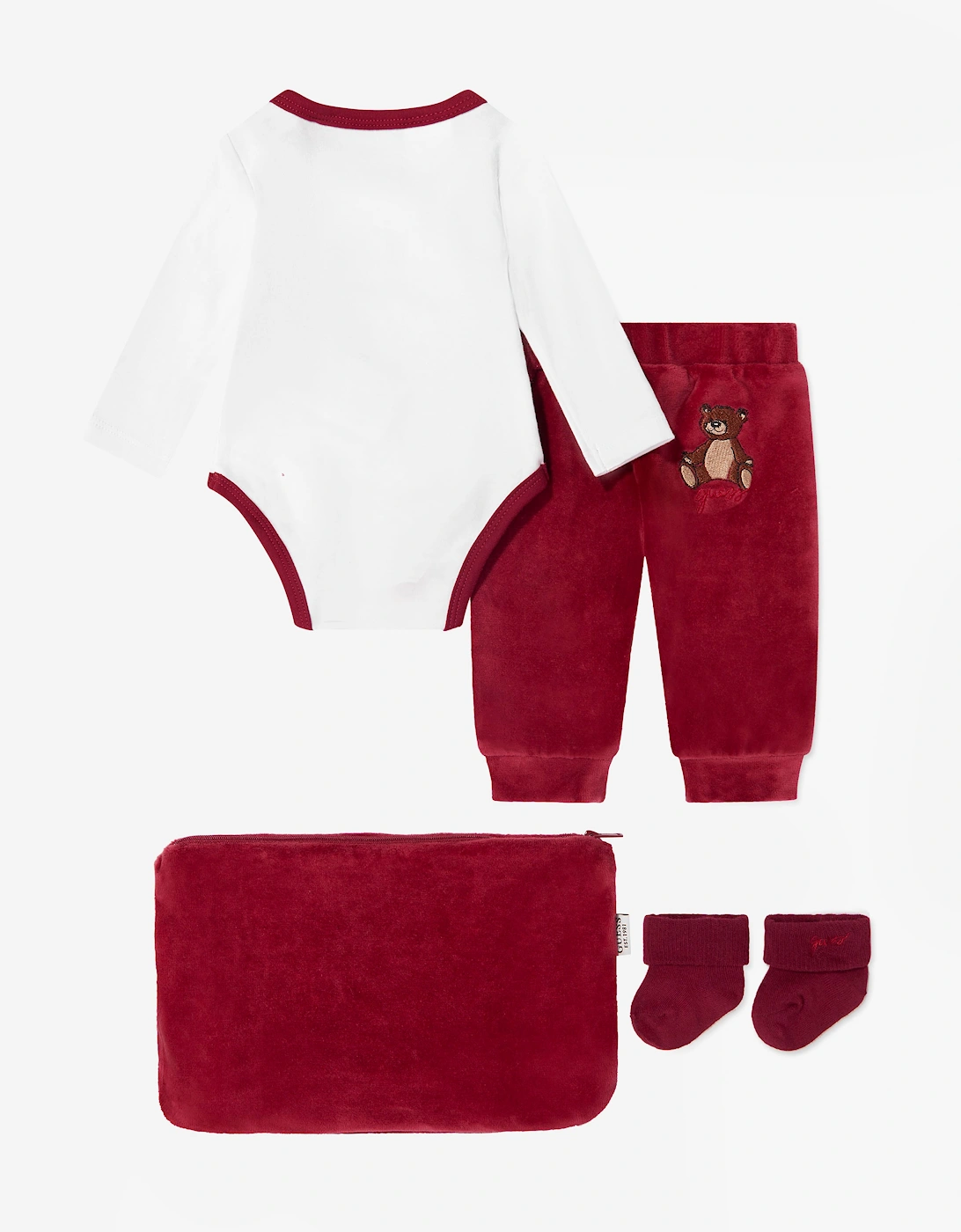 Guess Baby Teddy Bear Trouser Set in Red