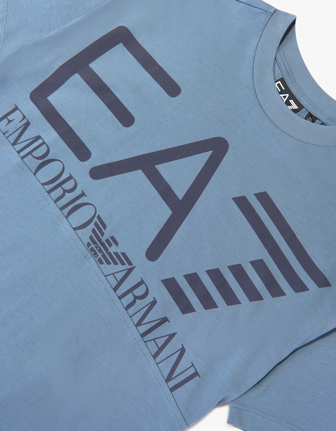 EA7 Emporio Armani Boys Train Oversize Logo T-Shirt in Blue