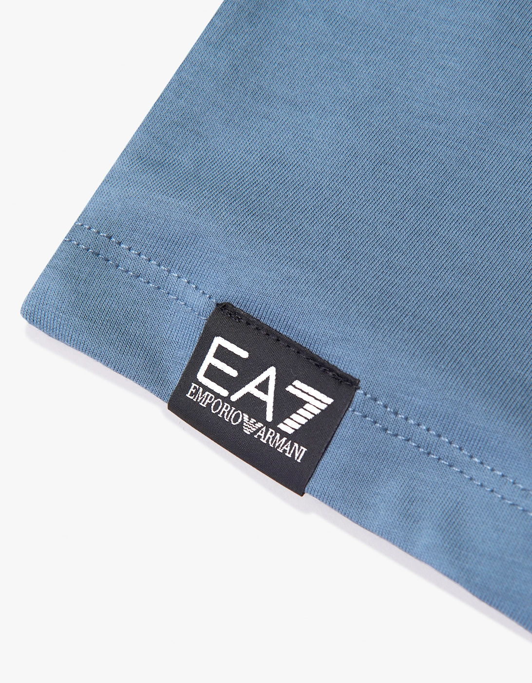 EA7 Emporio Armani Boys Train Oversize Logo T-Shirt in Blue
