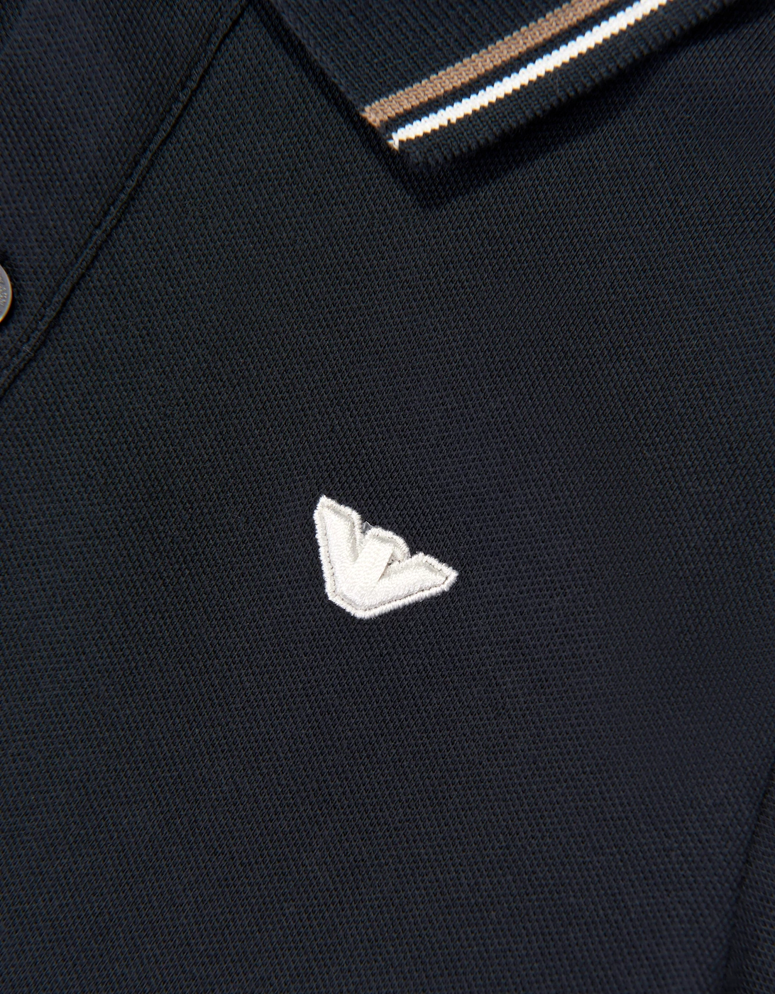 Emporio Armani Boys Logo Polo Shirt in Navy