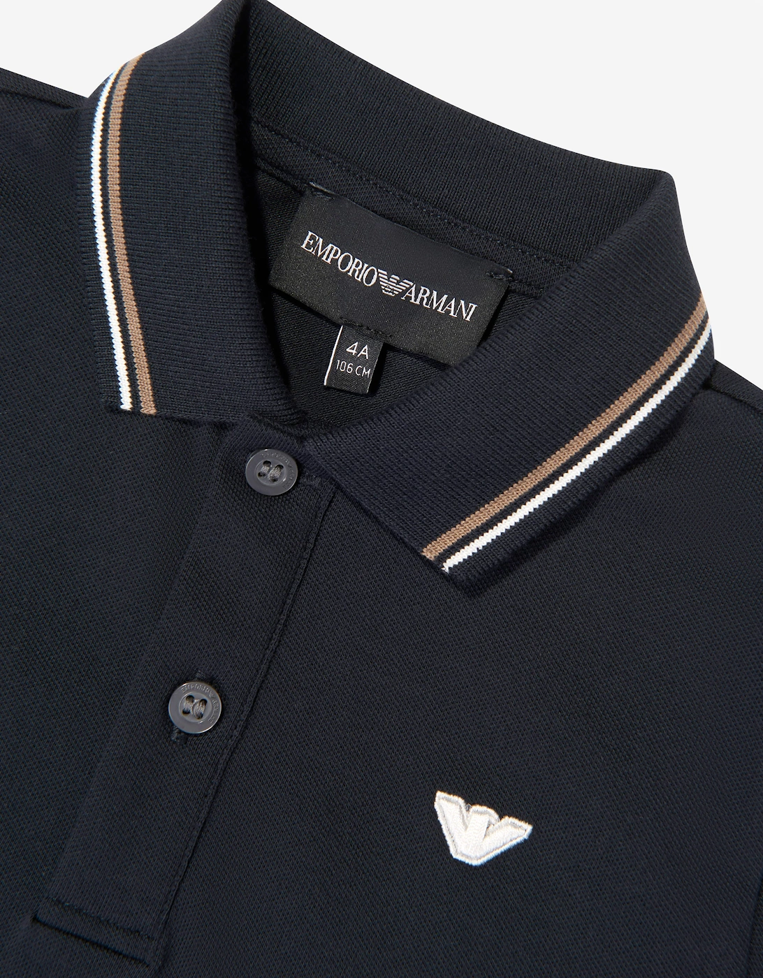 Emporio Armani Boys Logo Polo Shirt in Navy
