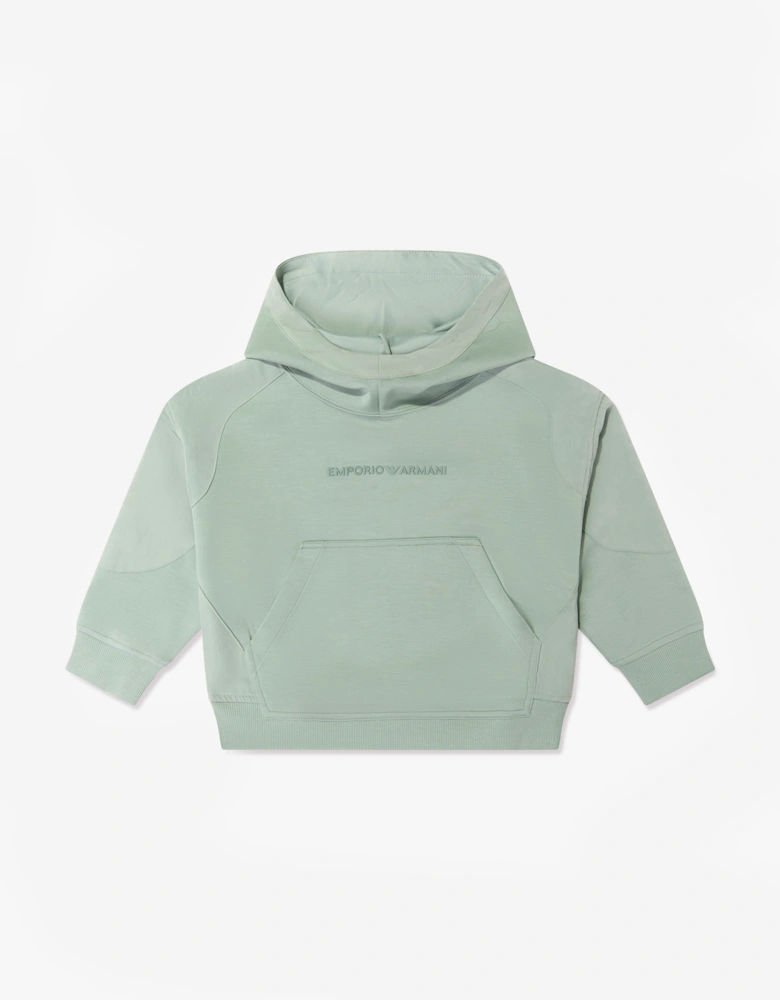 Emporio Armani Boys Logo Hoodie in Green