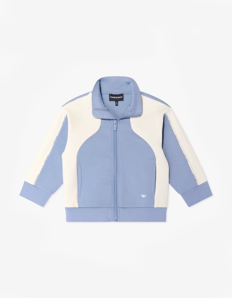 Emporio Armani Boys Colourblock Tracksuit in Blue
