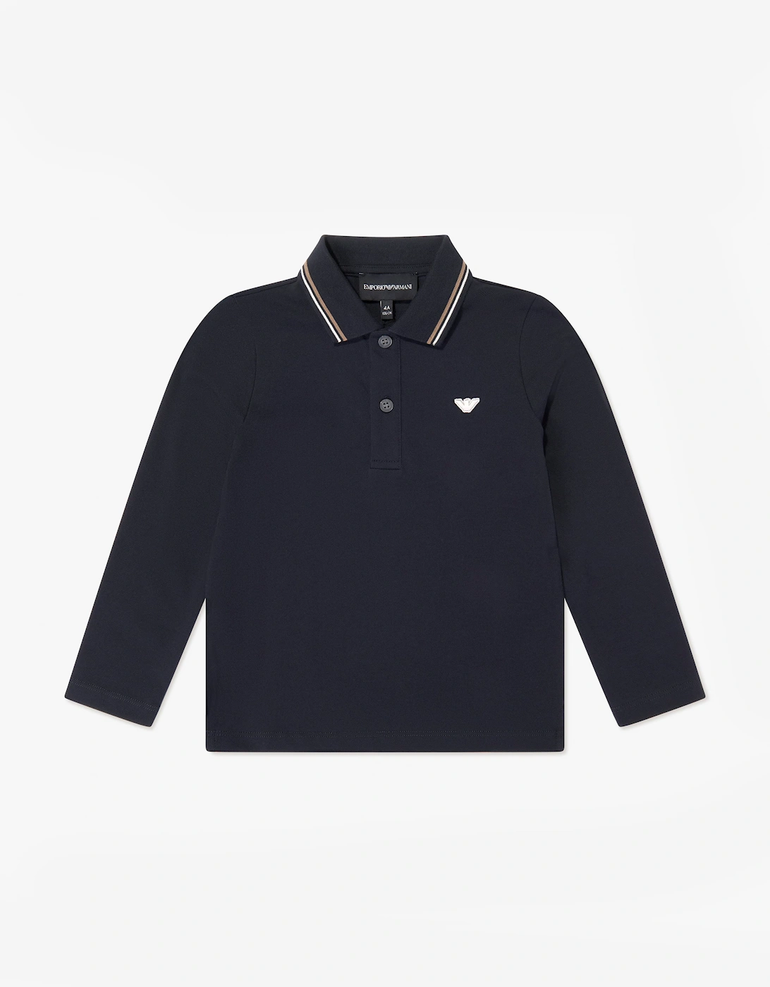 Emporio Armani Boy's Emporio Armani Boys Long Sleeve Polo Shirt in Navy