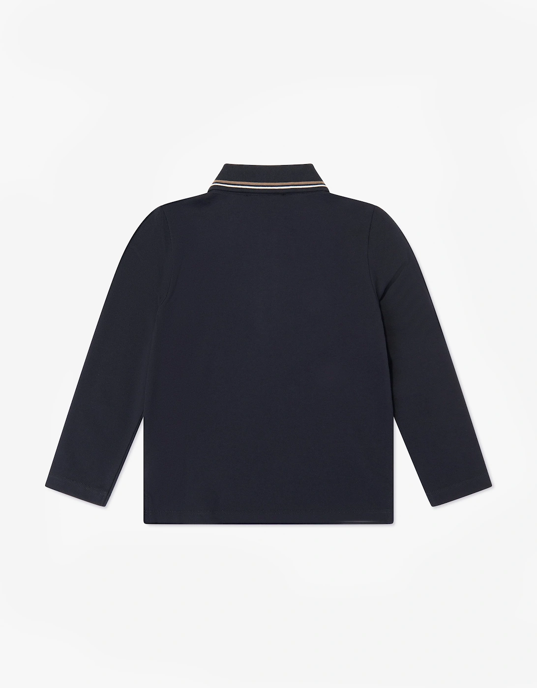 Emporio Armani Boys Long Sleeve Polo Shirt in Navy