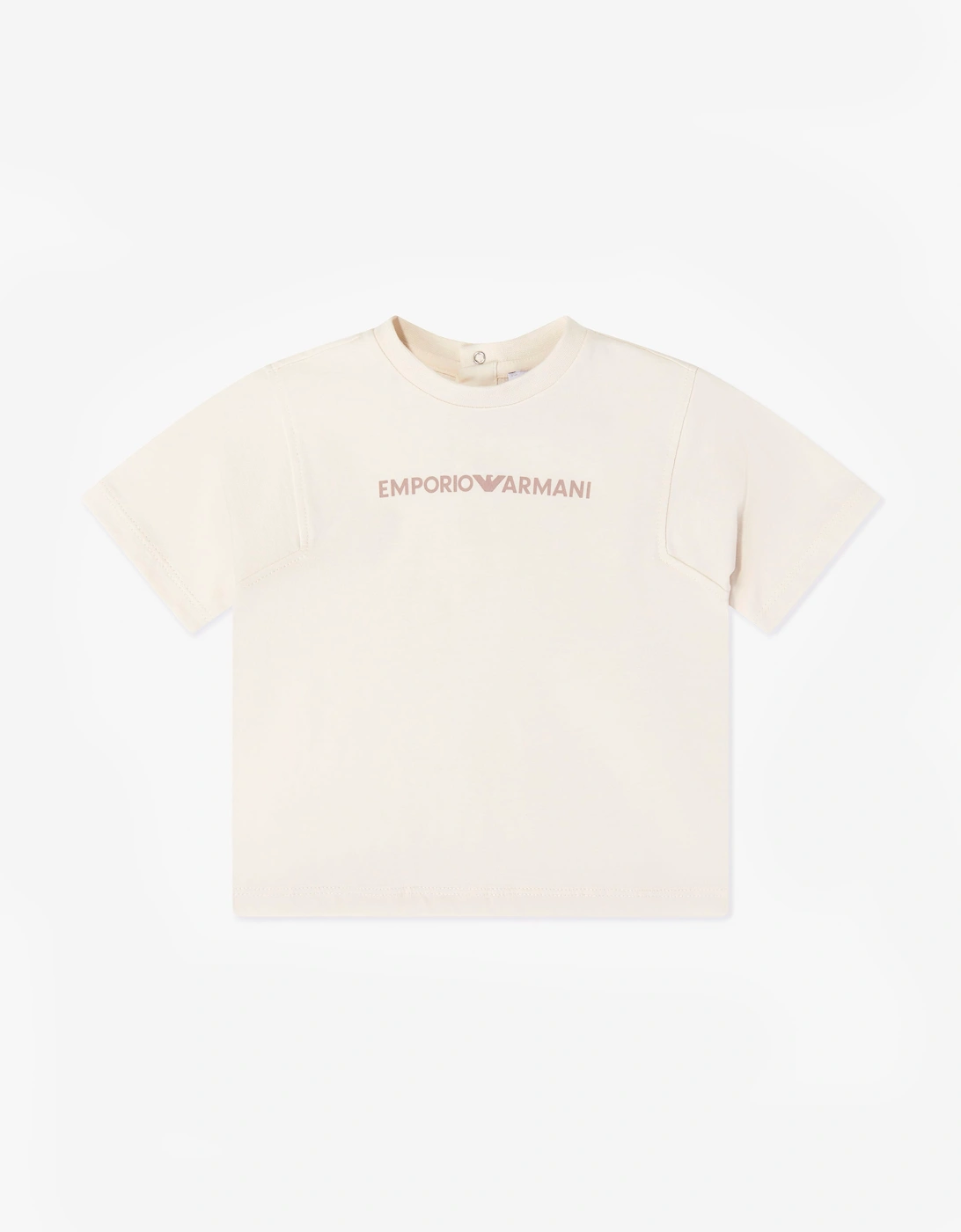Emporio Armani Baby Boys Logo T-Shirt in Ivory