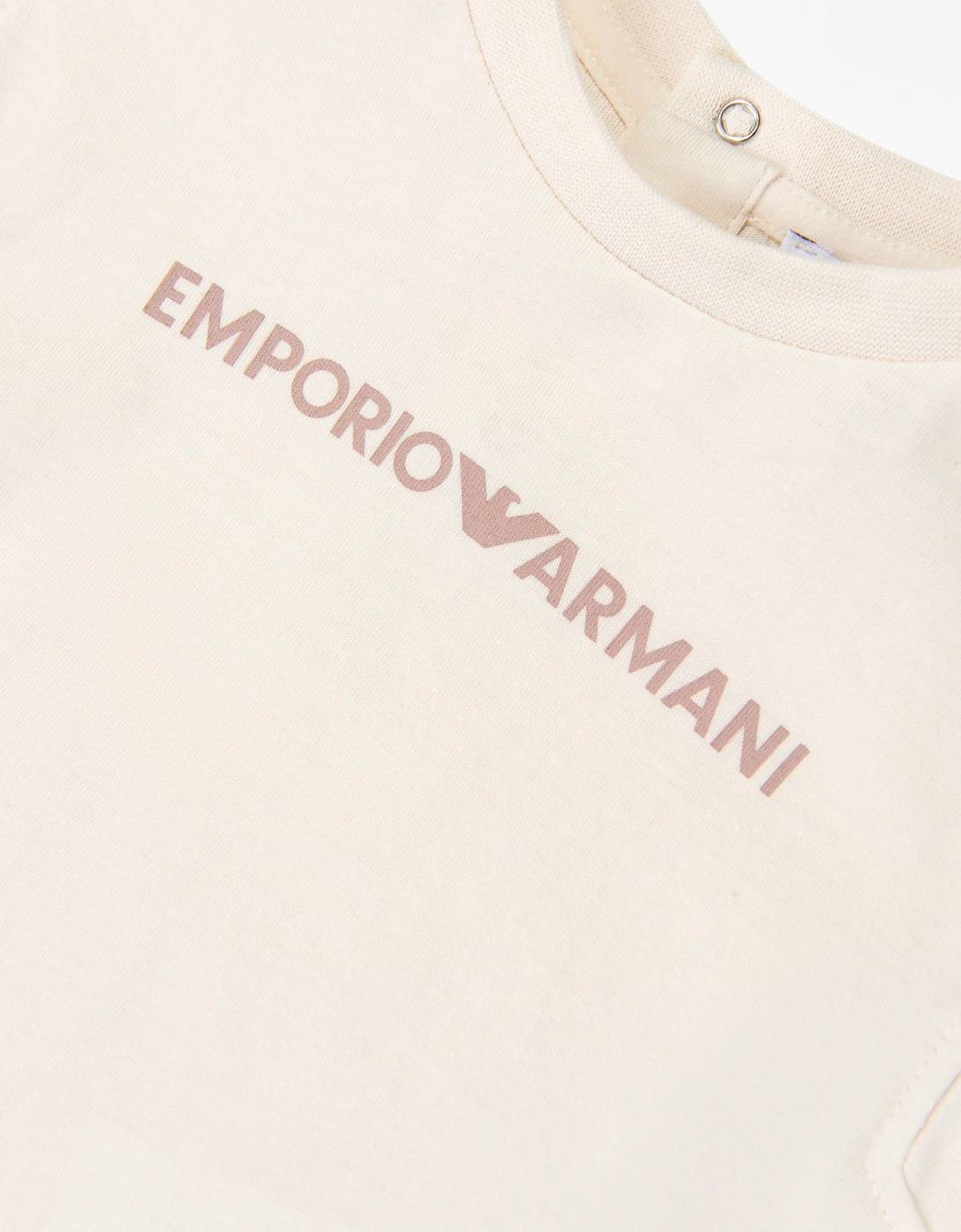 Emporio Armani Baby Boys Logo T-Shirt in Ivory