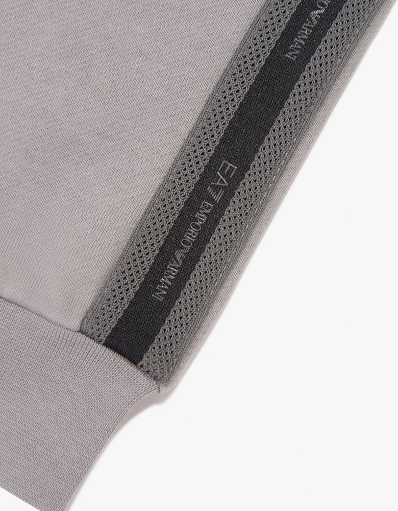 EA7 Emporio Armani Boys Train Logo Tape Sweatshirt in Grey