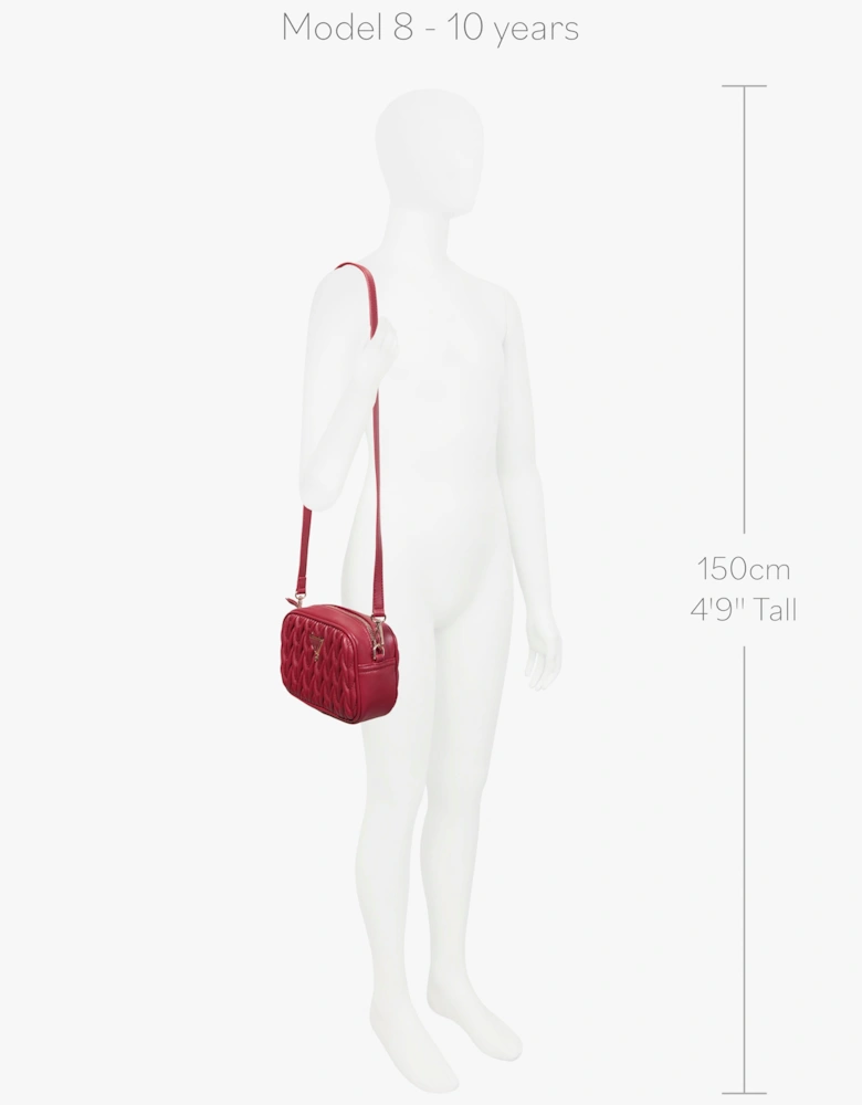 Guess Girls Quilted Crossbody Bag in Red (18cm)