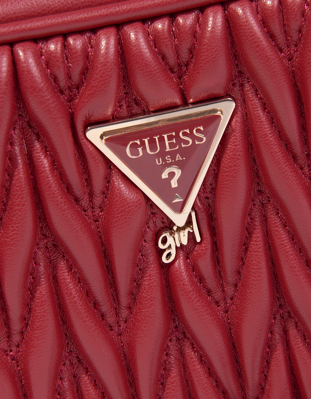 Guess Girls Quilted Crossbody Bag in Red (18cm)