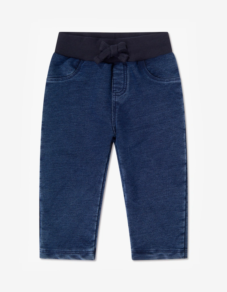 Guess Baby Boys Sweater and Denim Pants Set in Navy