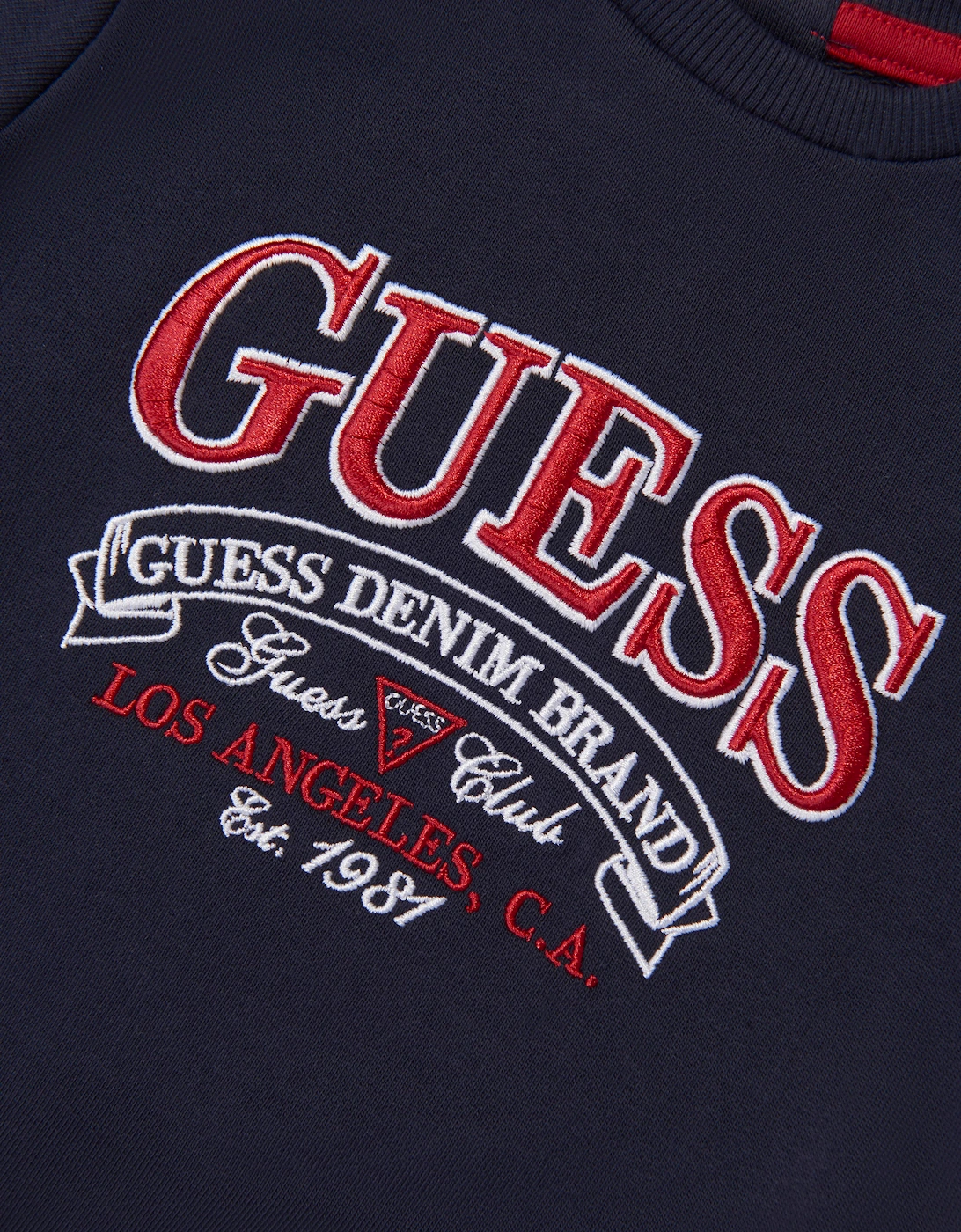 Guess Baby Boys Sweater and Denim Pants Set in Navy