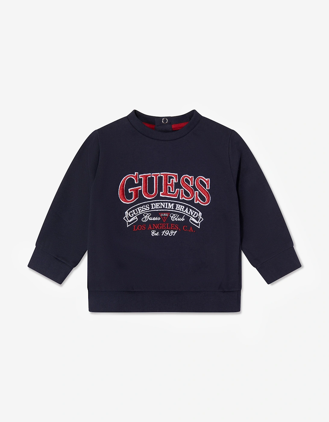 Guess Baby Boys Sweater and Denim Pants Set in Navy