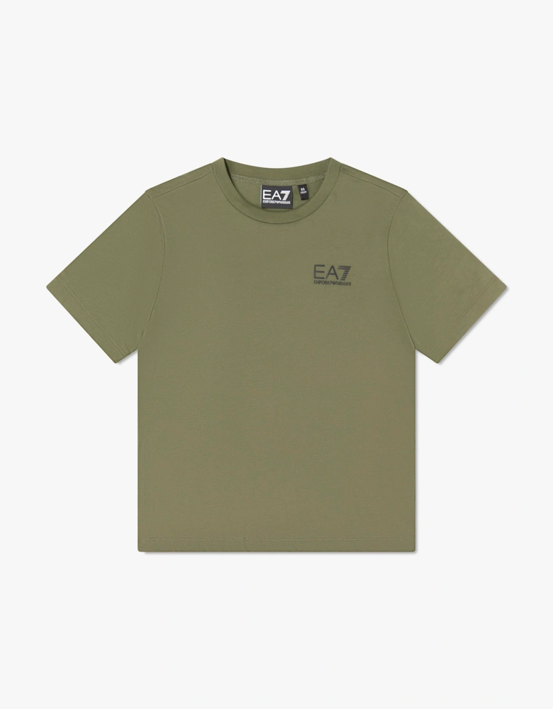 EA7 Emporio Armani Boys Train Core ID T-Shirt in Green