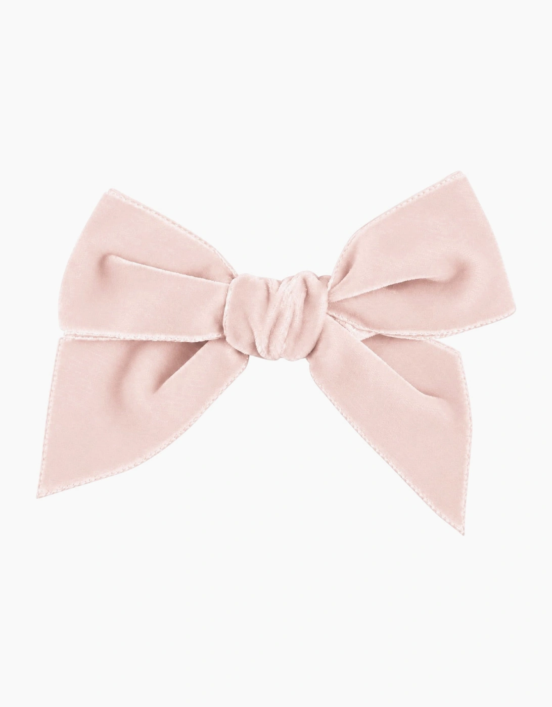 Girls Peach Velvet 10cm Bow Clip