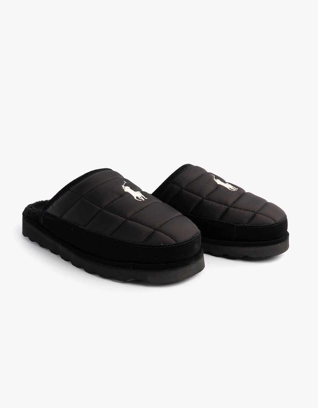 Polo Ralph Lauren READ SCFF II Mens Mule Slippers Black/Cream