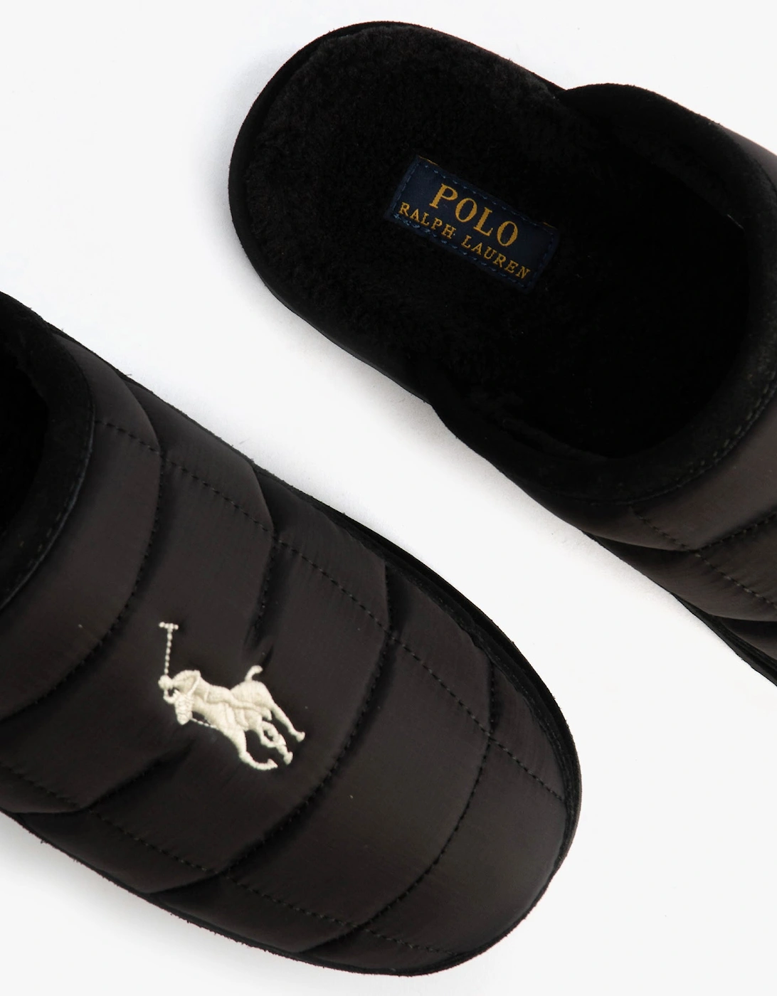 Polo Ralph Lauren READ SCFF II Mens Mule Slippers Black/Cream