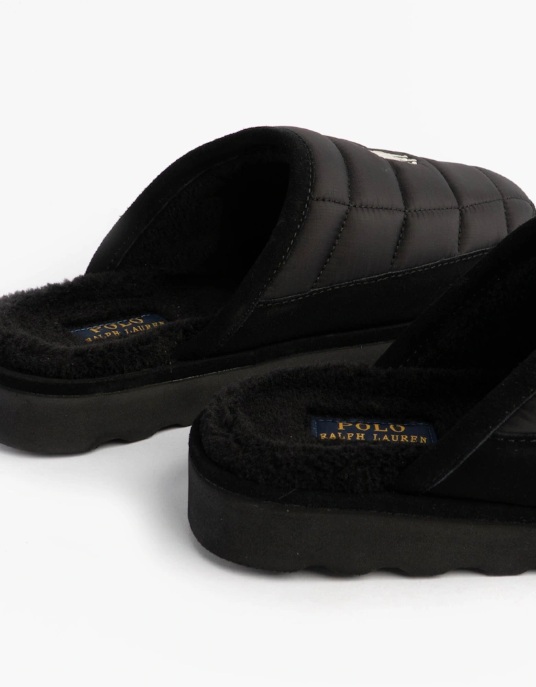 Polo Ralph Lauren READ SCFF II Mens Mule Slippers Black/Cream