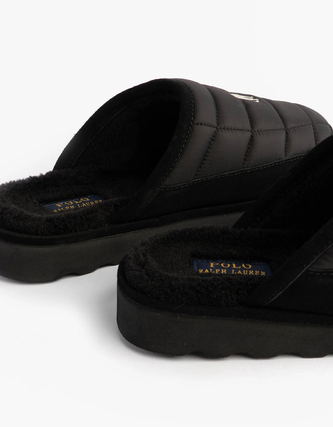 Polo Ralph Lauren READ SCFF II Mens Mule Slippers Black/Cream