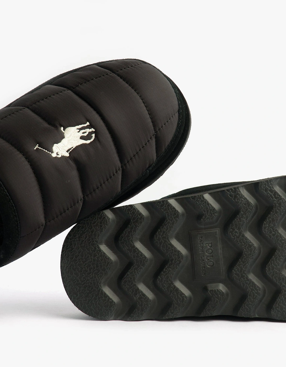 Polo Ralph Lauren READ SCFF II Mens Mule Slippers Black/Cream