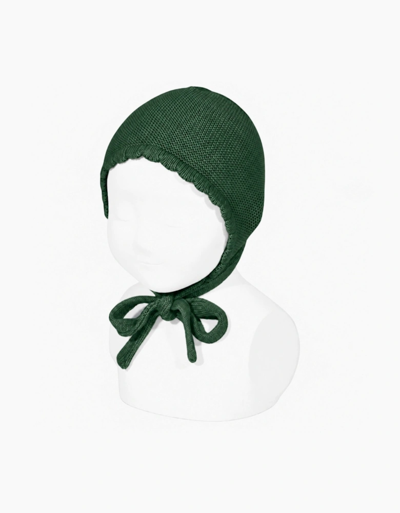 Bottle Green 780 Knit Tie Bonnet