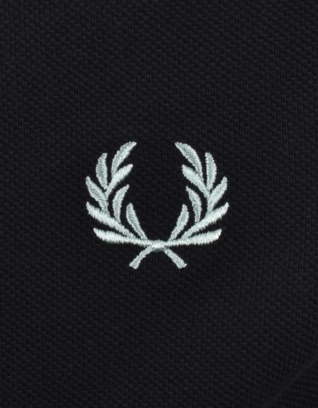 Fred Perry Long Sleeve Twin Tipped Polo Shirt Navy/Ecru/Silver Blue