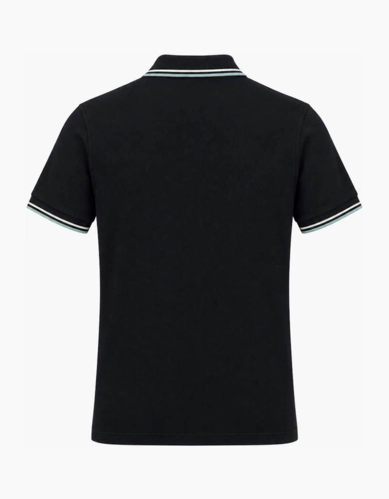Fred Perry Twin Tipped Polo Shirt Navy/Ecru/Silver Blue