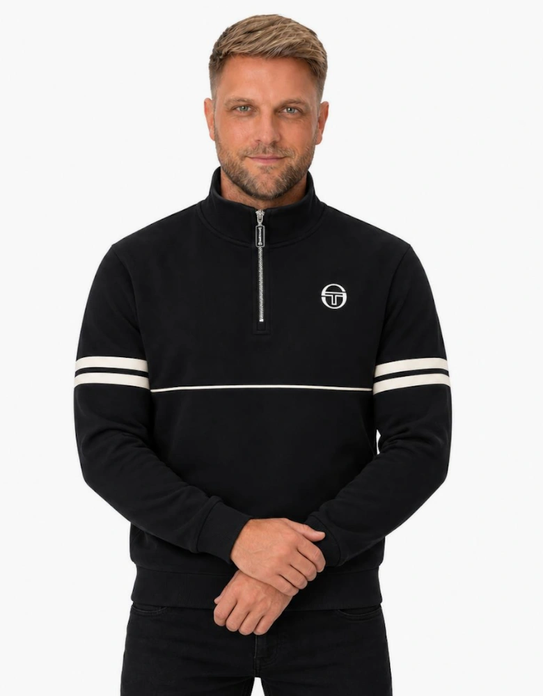 Sergio Tacchini Orion 1/4 Zip Sweatshirt Black/Peyote