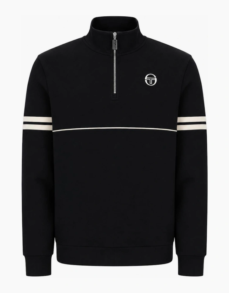 Sergio Tacchini Orion 1/4 Zip Sweatshirt Black/Peyote