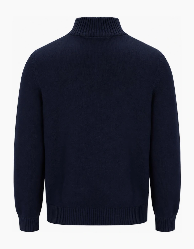 Sergio Tacchini New Dallas 1/4 Zip Knitted Jumper Maritime Blue/Peyote